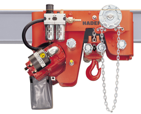 Pneumatic Chain Hoist HADEF- 70/96 AP -hand geared trolley