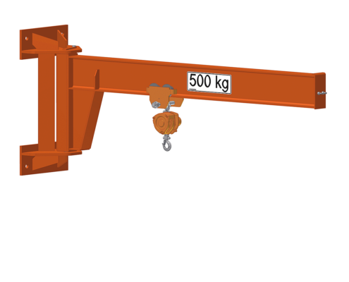 Wall-mounted Jib Crane 360/01 H with Manual Chain Hoist