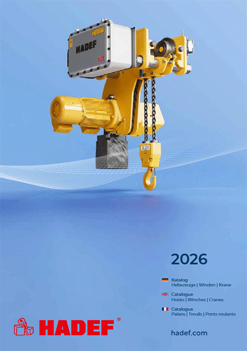 Catalogue HADEF Hoists, winches and cranes 2026